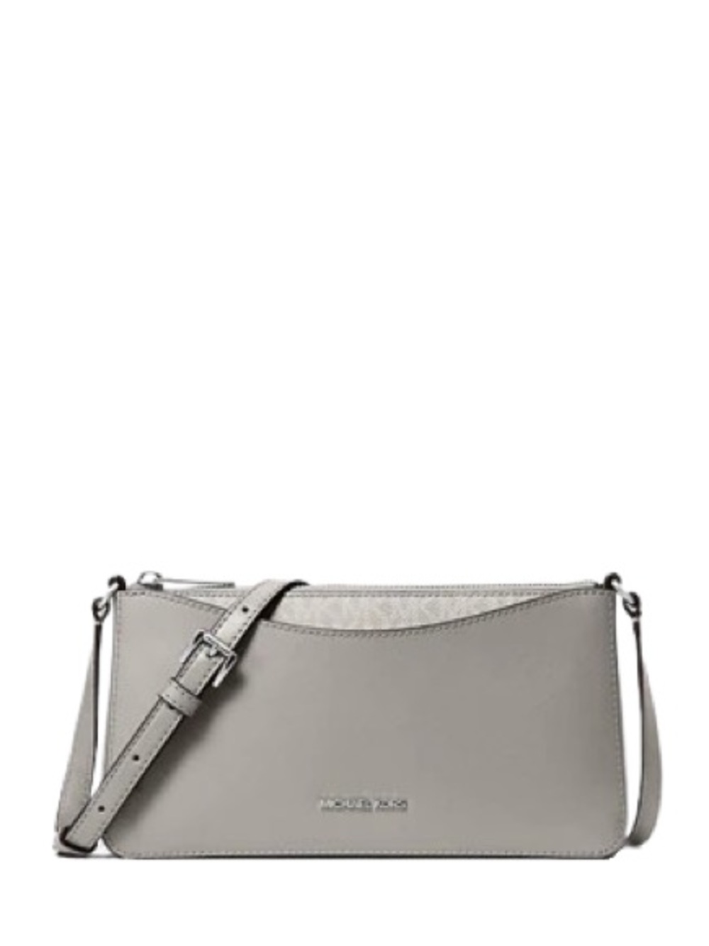 MICHAEL Michael Kors Arden Medium Light Gray Leather Crossbody Bag